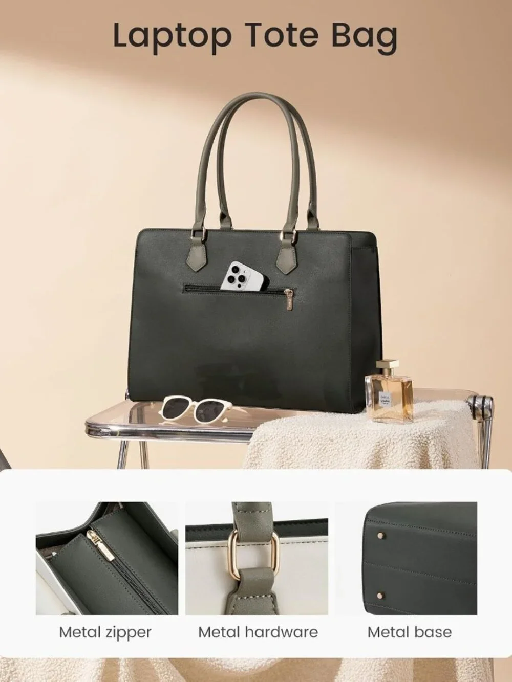 Stylish Laptop Tote Bag for Women | Work & Computer Bag with Pockets